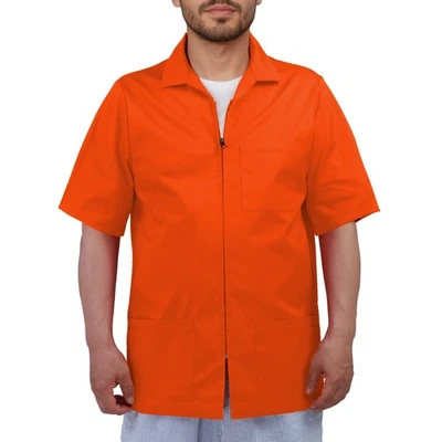 Men's Scrub Jacket Zip Front Short Sleeve - Image 1 of 4