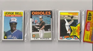 1986 Topps Baseball Factory Sealed Rack Pack Cal Ripken And Jack Morris On Top - Bild 1 von 2