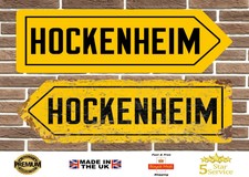 Hockenheim Circuit Metal Road Sign F1 Wall Plaque Retro Garage Sign Man Cave