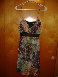 ALYN PAIGE Cocktail Dress watercolor floral Spaghetti Strap Size 9/10 - Picture 1 of 4
