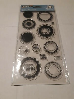 Juego de sellos transparentes FISKARS DESEOS POR TODAS PARTES  Foto 1 de 3