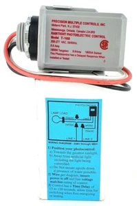 Precision T-168 Raintight Photoelectric Control 208/277 VAC 1800VA - Picture 1 of 7