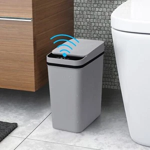 Smart Touchless Bathroom Trash Can 2.2 Gallon (Grey) - Picture 1 of 7