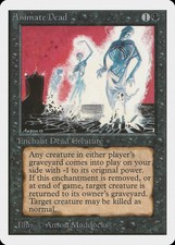 Animate Dead Unlimited HEAVILY PLD Black Uncommon MAGIC GATHERING CARD ABUGames