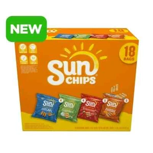 SunChips 4 Flavor Variety Pack 18 Bags Whole Grain Multigrain Chips 1 oz Each - Picture 1 of 7