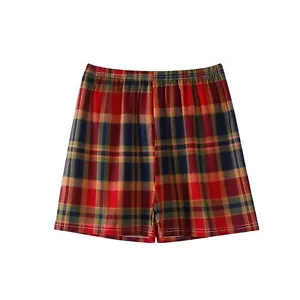 Women Summer Pajama Shorts Plaid Elastic Waist Soft Sleeping Pjs Lounge Bottoms - Picture 1 of 7