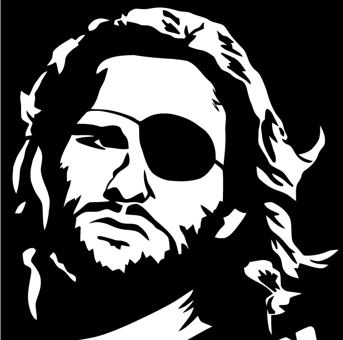 Snake Plissken VINYL DECAL Escape from New York NY Kurt Russell dvd movie LA