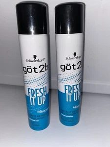 2 Cans Schwarzkopf  Got2b Fresh it up Instant Refresh Dry Shampoo Free Shipping - Picture 1 of 1