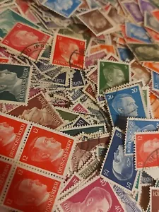 30 Nazi Deutschland Hitler Kopf Briefmarken 2.WK Historische Sammlerstücke Ein Stück Geschichte - Bild 1 von 1
