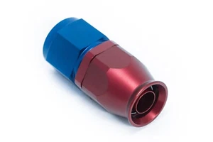 PTFE Aluminum Fitting Dash 6/-6 ON/JIC 6 Port Straight Blue/Red Anodized - Picture 1 of 8