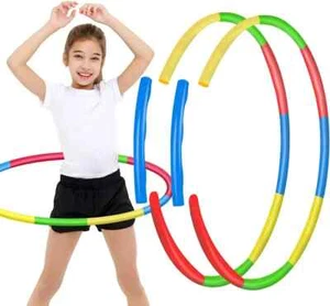 Juego de 2 aros Hula Hoop 66 cm ranura portátil juntos adultos niños deportes aeróbicos - Imagen 1 de 5