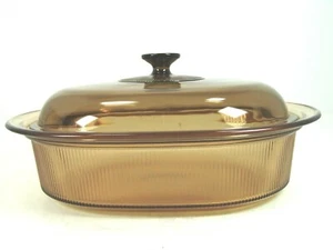 Utensilios de cocina Corning Ware VISIONS SARTÉN OVALADA / TOSTADORA. EXCELENTE ÁMBAR - Imagen 1 de 3