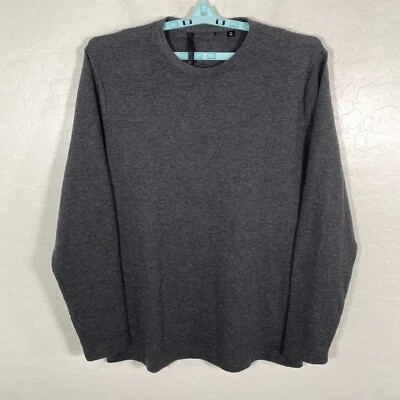 Travis Mathew Sweater Mens 2XL Gray Crew Neck Waffle Knit Pullover Golf Stretch - Image 1 of 4