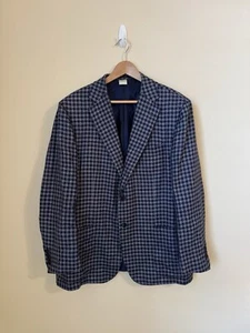 Kiton Dark Cobalt Blazer Jacket Cashmere Linen Silk Wool 58 - Picture 1 of 12