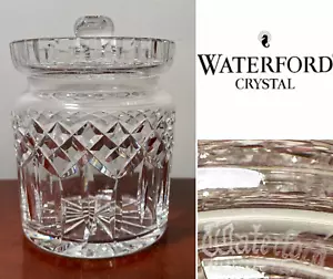 New Vintage WATERFORD CRYSTAL Lismore Lidded Biscuit Barrel Jar Canister IRELAND - Picture 1 of 12