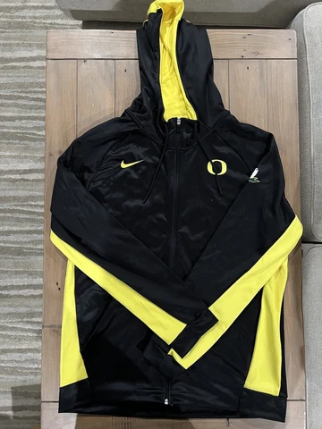 Nike Oregon Ducks Team Full Zip Therma Hoodie Jacket Men's L Black 897091 Cover