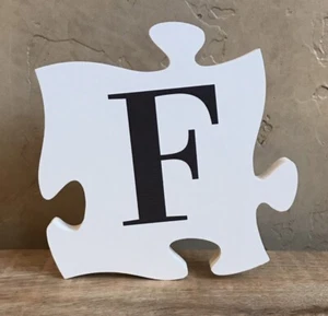 P Graham Dunn Wall Decor Puzzle Piece Frame Letter F - Picture 1 of 4
