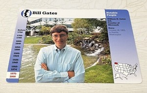 Bill Gates Rookie Photo Grolier Story of America Notable People #40-3 Dated 1996