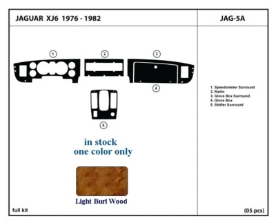 se adapta a Jaguar XJ6 76 77 78 79 80 81 82 kit de molduras de salpicadero madera burl claro Foto 1 de 3
