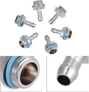 11mm 6PCS PC Eau Refroidissement Two-Touch Fitting G1/4 Thread Barb Connecteur - Photo 1/8