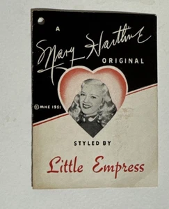 Etiqueta original del club de fans de ropa para niñas Mary Hartline, años 50 - Imagen 1 de 5