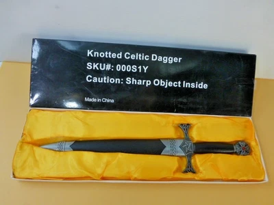 Réplica de daga celta anudada sin afilar nueva en caja Foto 1 de 4