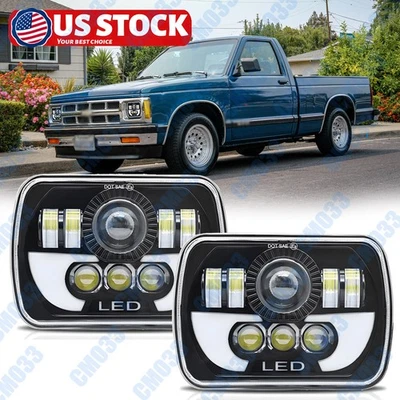Светодиод для Chevrolet S10 1982-1993 S10 Blazer 2 шт черные фары 7x6 дюймов герметичная лампа - Изображение 1 из 4
