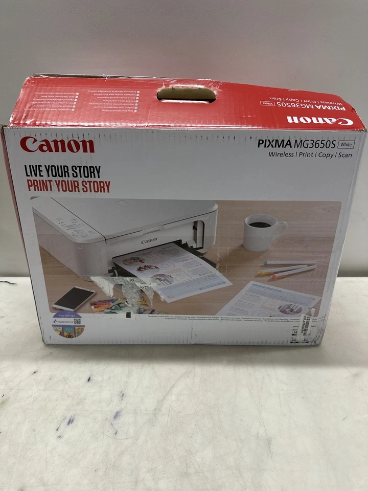 Canon PIXMA MG3650S stampante multifunzione a getto d'inchiostro - bianco - Immagine 1 di 4