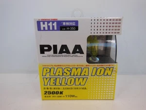 PIAA H-350 Plasma Ion Yellow 2500K H11 55W Bulb 1 Set Japan New Sealed - Picture 1 of 6