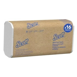 Multifold Paper Towels, Bulk (01804), with Absorbency Pockets, 9.2" x 9.4" - Picture 1 of 8
