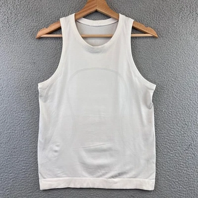Camiseta sin mangas Lululemon Swiftly Tech cuello alto blanca talla pequeña Foto 1 de 4