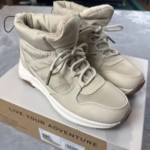 Eddie Bauer BALASANA Quilted Upper Tan Winter Boot Women's Size 7 NWT - Picture 1 of 9