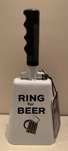 Ring For Beer 11” Tall Classic Cow Bell Farmhouse Man Cave Decor Bar Gift NEW - Picture 1 of 5