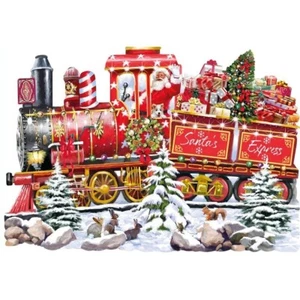 Neu *Saint Nicholas Express* Wentworth Holzpuzzle 240 Teile - Bild 1 von 7
