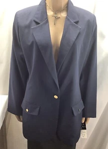 Giacca Vintage Eva Blazer Donna 10 Blu Navy MFC231027/BB2 - Foto 1 di 9