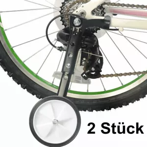 2x Stützräder Hilfsräder für 16 18 20 22 24 Zoll Fahrrad Stabilisator ZubehörDHL - Bild 1 von 9