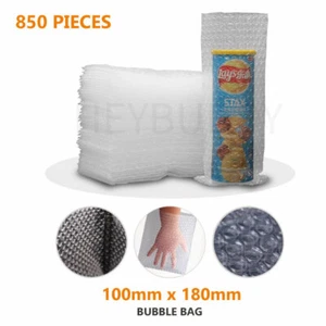 850pcs Seamless bottom Bubble Pouch Bag 100x180mm Clear Aircap Bubble Wrap Bags - Picture 1 of 12