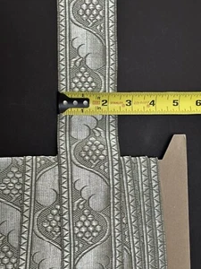LOT 28 YDS ANTIQUE SILVER METALLIC BRAID 2" 3/8 W TAPE TRIM FRENCH PASSEMENTERIE - Picture 1 of 2