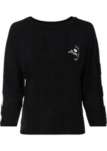Shirt Gr. 36/38 Schwarz Weiß Gestreift Damenshirt Hemd Top Bluse Tunika Neu - Imagen 1 de 1