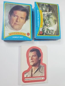 1979 Topps Moonraker 007 James Bond Juego Parcial de Tarjetas Coleccionables 78 Cartas 10 Pegatinas - Imagen 1 de 8