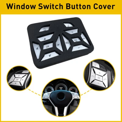 Volante plateado para volante Mercedes Benz botón embellecedor E300 E350 E400 2012-2017 Foto 1 de 4