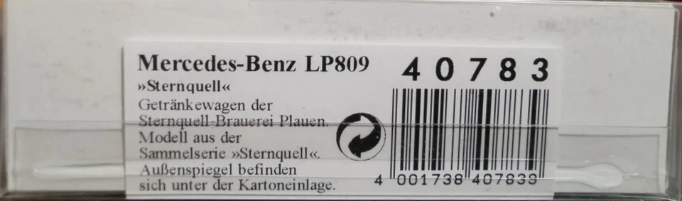 BUSCH 40783 Mercedes Benz LP809 "Sternquell" - scala H0 - Immagine 1 di 4