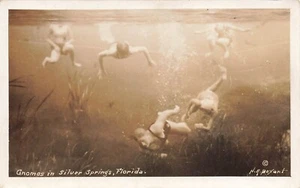 Postal LP09 Silver Springs Florida Gnomes 1927 RPPC - Imagen 1 de 2
