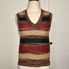 Vintage 70s Devon Warm Toned Striped Sweater Vest