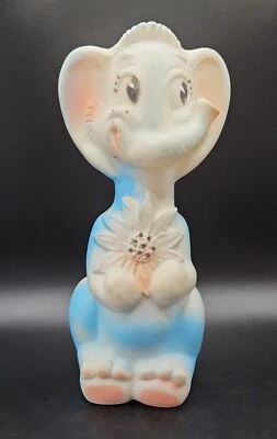 Vintage Rubber Elephant Squeak Toy 1965 Baby World - Image 1 of 4