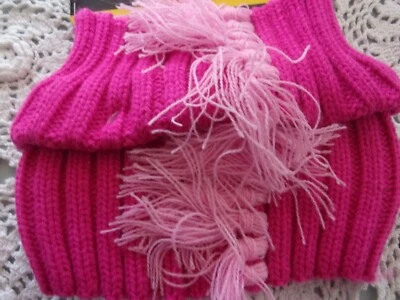 pink NECKWARMER dog winter snow pet puppy accessories Pup Crew snood L/XL - Image 1 of 2