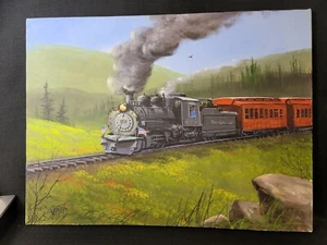 Jerry Yarnell Original Case Study Painting "The Train" 24"×18" - Picture 1 of 8