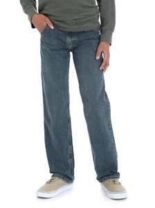 Wrangler Boys' Straight Fit Adjustable Waist Jeans 7 Slim Medium Wash - Picture 1 of 1