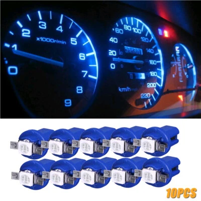 10× T5 B8.5D 5050 Car Interior Dashboard Instrument Light Bulbs LED Accessories - Image 1 of 4