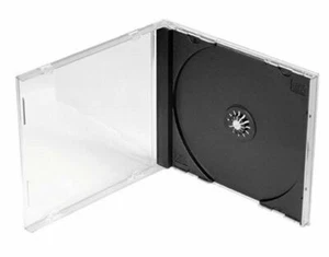 10.4mm Single Clear CD DVD Jewel Cases with Black Tray Standard Size Hold 1 Disc - Picture 1 of 1